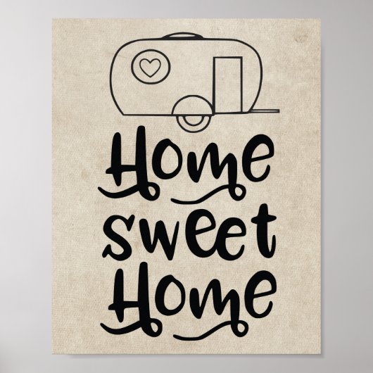 Home Retro RV Camper Decor Poster (Voorkant)