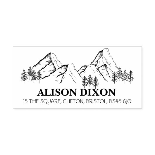 home return address mountainbusiness - envelop rubberstempel (Afrduk)