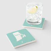 Home Rhode Island - Aangepaste kleur Stenen Onderzetter (Zijkant)