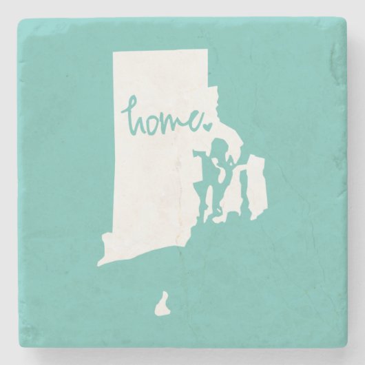 Home Rhode Island - Aangepaste kleur Stenen Onderzetter (Voorkant)