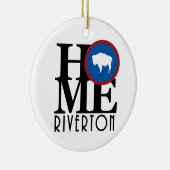 HOME Riverton Wyoming Keramisch Ornament (Rechts)