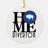 HOME Riverton Wyoming Keramisch Ornament (Voorkant)