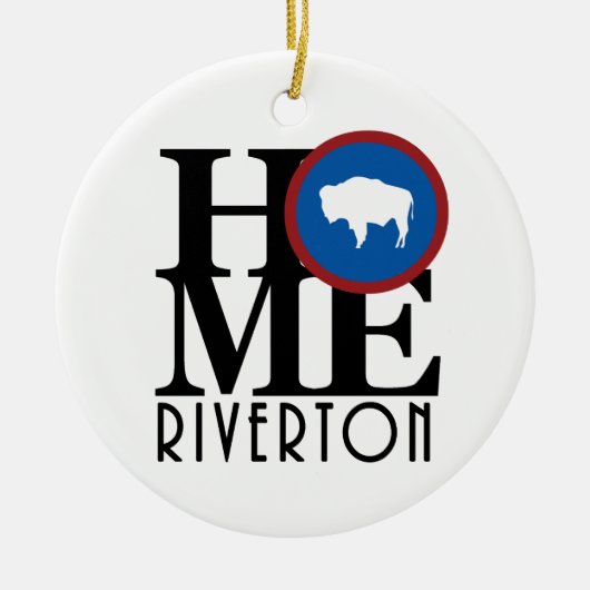 HOME Riverton Wyoming Keramisch Ornament (Voorkant)