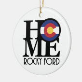 HOME Rocky Ford Colorado Keramisch Ornament (Links)