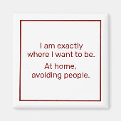 Home (rood) magneet (Voorkant)