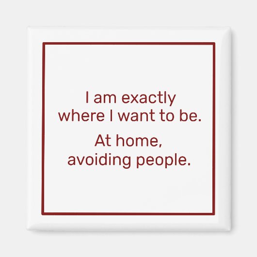 Home (rood) magneet (Voorkant)