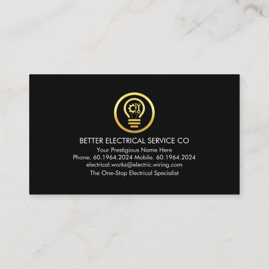 Home Roof Power Plug Frame  Visitekaartje (Achterkant)