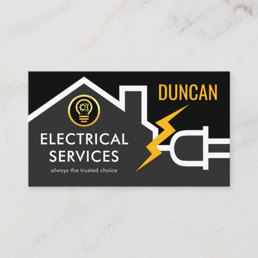 Home Roof Power Plug Frame  Visitekaartje (Voorkant)