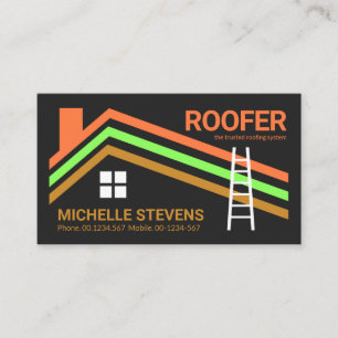 Home Roof Stripes Roofing Service Visitekaartje