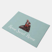 Home Rooster Grey Vloermat Deurmat (Schuin)