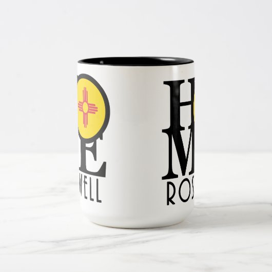 HOME Roswell New Mesico 15oz Tweekleurige Koffiemok (Center)