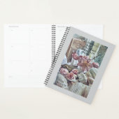  Home Roze Bloemen Love Quote Grijs Dagboek Planner (Display)