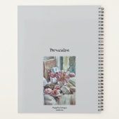  Home Roze Bloemen Love Quote Grijs Dagboek Planner (Achterkant)