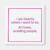 Home (roze) magneet (Voorkant)