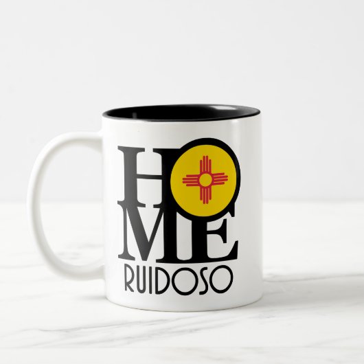 HOME Ruidoso New Mexico 11oz Tweekleurige Koffiemok (Links)