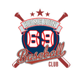 Home Run 69 Honkbal Club Grappig Graphic T-shirt