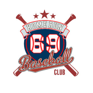 Home Run 69 Honkbal Club Grappig Graphic T-shirt