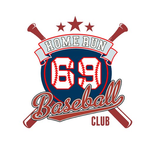 Home Run 69 Honkbal Club Grappig Graphic T-shirt