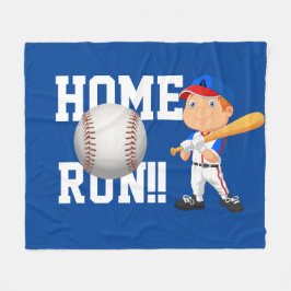 Home Run Baseball Fleece Blanket Deken