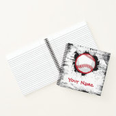 Home Run Baseball Splatter Design Notitieboek (Binnen)