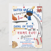 Home run Birthday Invitation Kaart (Voorkant)