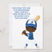 Home run Birthday Invitation Kaart (Achterkant)