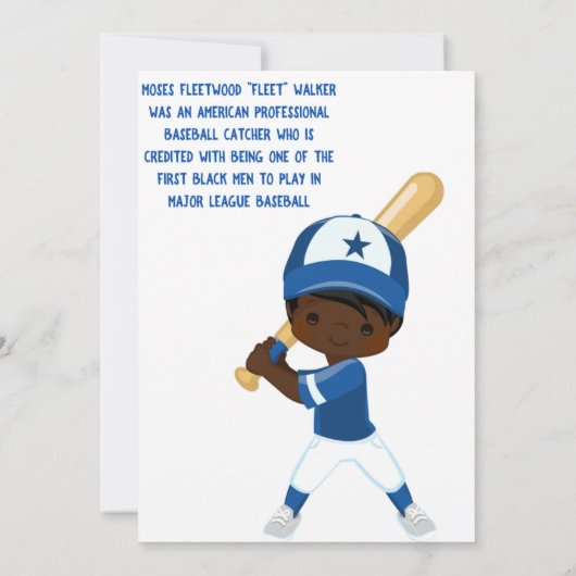 Home run Birthday Invitation Kaart (Achterkant)