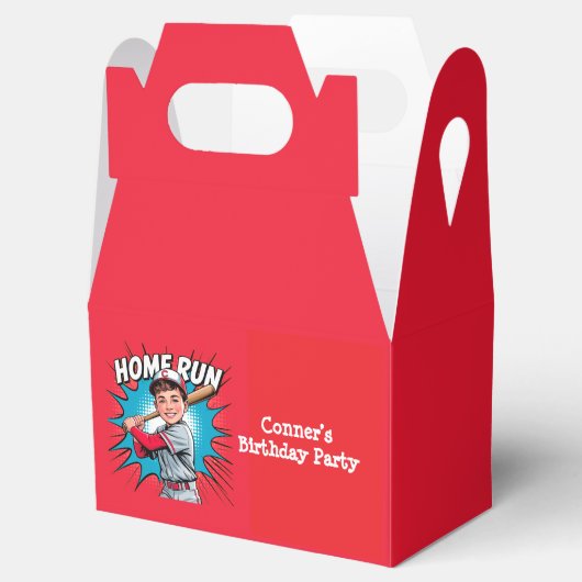 Home Run Boy Baseball Verjaardag Bash Bedankdoosjes (Geopend)
