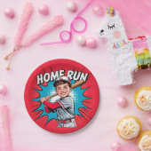 Home Run Boy Baseball Verjaardag Bash Papieren Bordje (Feest)