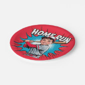 Home Run Boy Baseball Verjaardag Bash Papieren Bordje (Gekanteld)