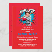 Home Run Boy Verjaardag Bash Kaart (Voorkant / Achterkant)