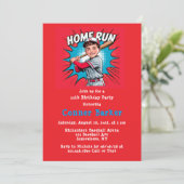 Home Run Boy Verjaardagsfeestje Kaart (Staand voorkant)