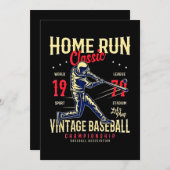 Home run Classic  Baseball Feestdagenkaart (Voorkant / Achterkant)
