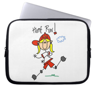 Home Run Girls Softbal T-shirts en Cadeaus Laptop Sleeve