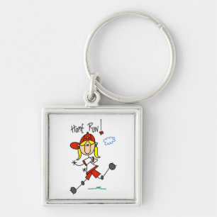 Home Run Girls Softbal T-shirts en Cadeaus Sleutelhanger