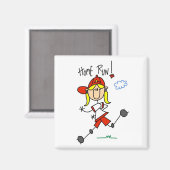 Home Run Girls Softball T-shirts en cadeautjes Magneet (Voorkant / Achterkant)