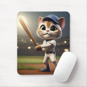 Home Run Hitter: De 3D-honkbalkat neemt een schomm Muismat
