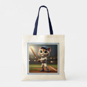 Home Run Hitter: De 3D-honkbalkat neemt een schomm Tote Bag (Achterkant)