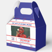 Home Run-honkbal toegangsticket afgestudeerde Bedankdoosjes (Voorkant)