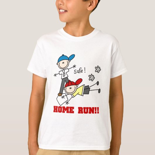 Home Run - jongens Baseball Tshirts en cadeautjes (Voorkant)