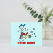 Home Run - jongens Baseball Tshirts en cadeautjes Briefkaart (Staand voorkant)