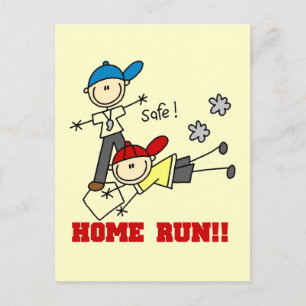 Home Run - jongens Baseball Tshirts en cadeautjes Briefkaart