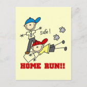 Home Run - jongens Baseball Tshirts en cadeautjes Briefkaart (Voorkant)