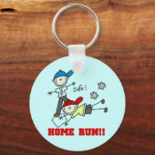 Home Run - jongens Baseball Tshirts en cadeautjes Sleutelhanger (Voorkant)