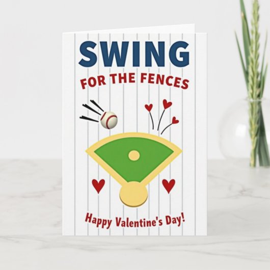 Home Run Love Valentine Card Kaart (Voorkant)