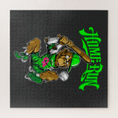 Home Run Monkey Honkbal Legpuzzel (Horizontaal)