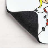 Home run Stick Figuur Mousepad Muismat (Hoek)