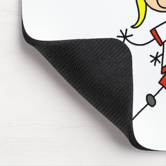 Home run Stick Figuur Mousepad Muismat (Hoek)