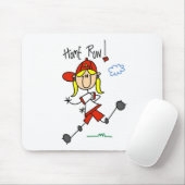 Home run Stick Figuur Mousepad Muismat (Met muis)