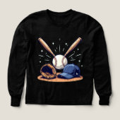 Home Run Vibes Honkbal Liefde kleurrijke tee (Voorkant)